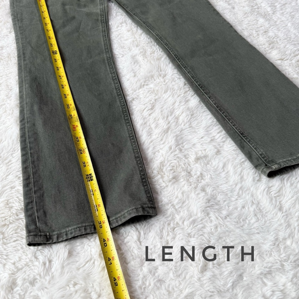 High-Rise Cindy Straight Leg Pants in Olive Green - Picture 11 of 14